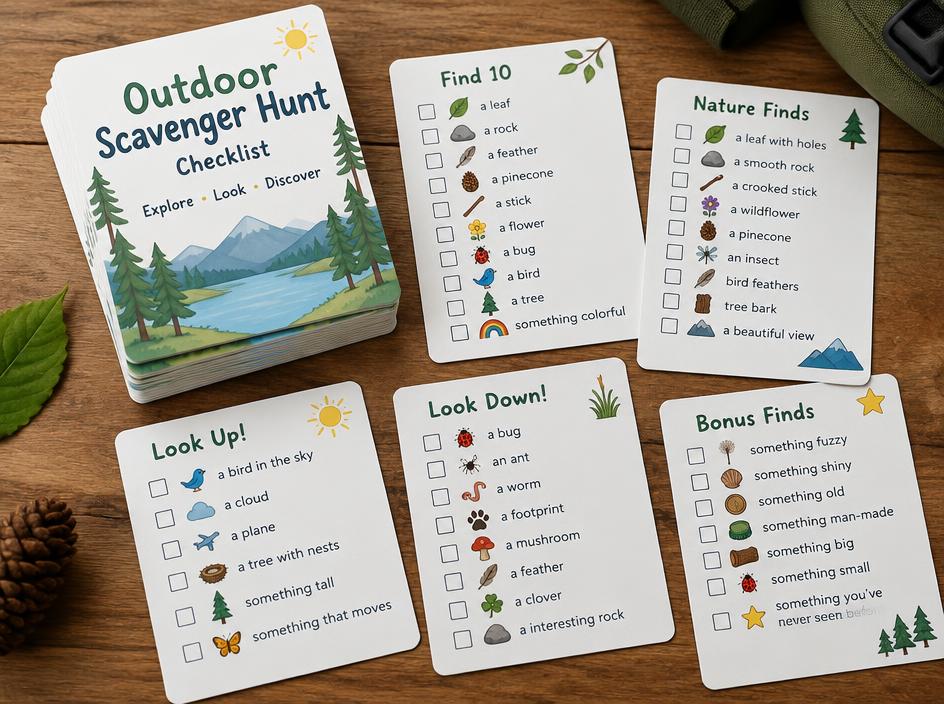 Illustration of scavenger hunts