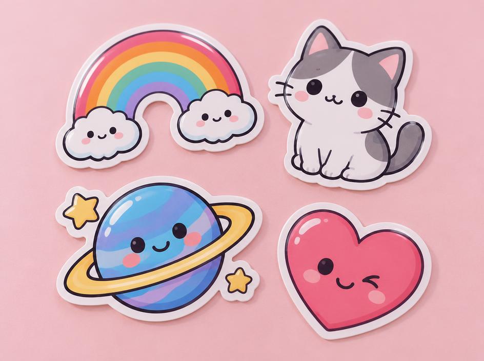 Illustration of stickers